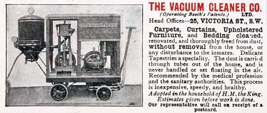 vacuum cleaner invented 1901